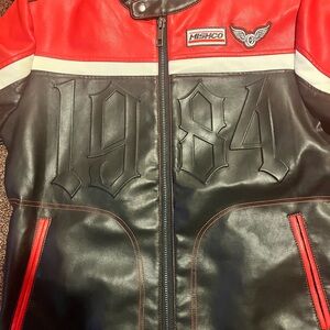 Mishco Red and Black Leather Jacket